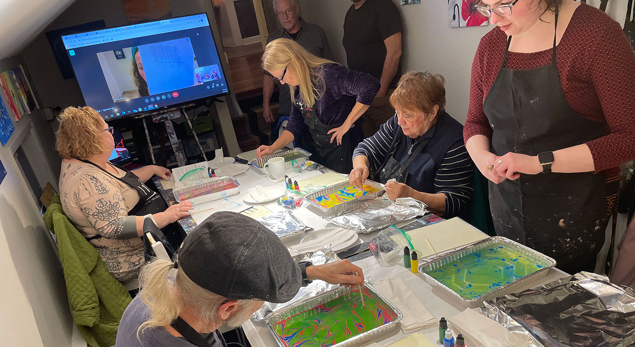 Mesmerizing marbling workshop